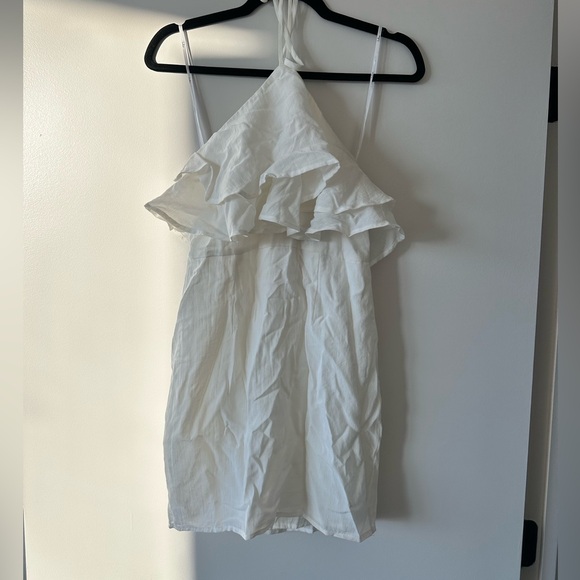 Lulu's White Ruffled Mini Dress - Picture 2 of 3
